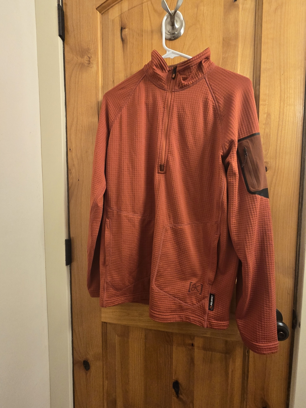 Burton Men's Quarter-Zip Pullover Jacket in Rust